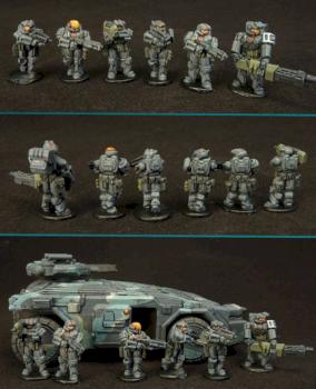 15mm Red Squad and transport by dwart