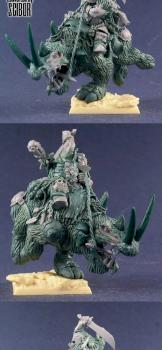 OGRE KINGDOMS Ogre Tyrant on Rhinox - converted -other picture by Scibor