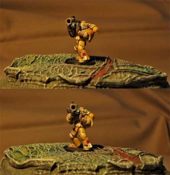 imperial fists on handmade terrain by philydorf