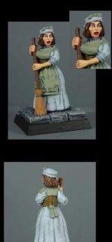 Townsfolk - woman sweeping by blue moon miniatures by bluemoonminiatures