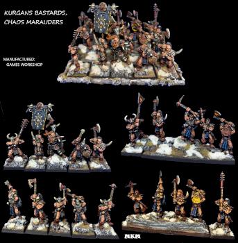 KURGANS BASTARDS, 20 Chaos Marauders by mousekiller