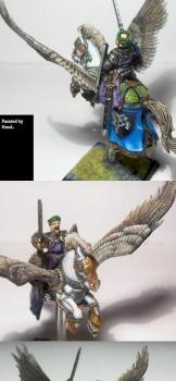 Bretonnian Pegasus Knight Champion / Hero on pegasus by KreoL