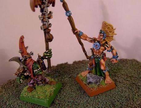 Night Goblin Shaman & Truthsayer. by Kotlet Schabowy