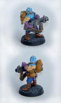 Chaos Cultist with heavybolter by Qaz