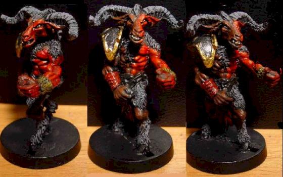 Converted Blood Bowl Beastman by Swollen Ostrich