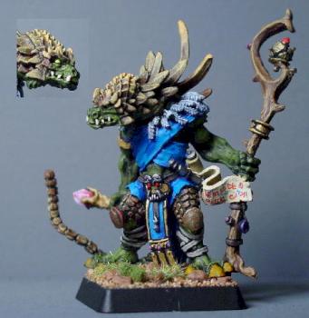 Female Lizard Shaman by blue moon miniatures by bluemoonminiatures