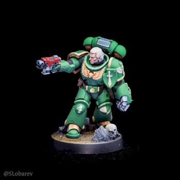 Dark Angels Primaris Sergeant with power fist by El Sabel