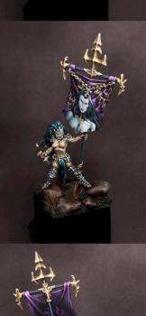 Dark Elf Standard Bearer by Landreth