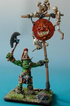 orc with banner by bleedblood