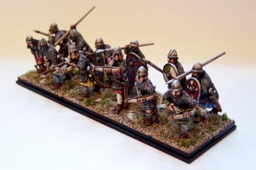 Perry Miniatures, Italo Norman spearmen and Xbow by JTY