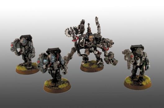 Iron Hands Iron Father and Servitor Retinue by Braveheart712