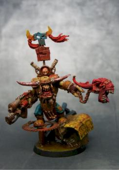 Ork Warboss with Attack Squig by Beefjerky