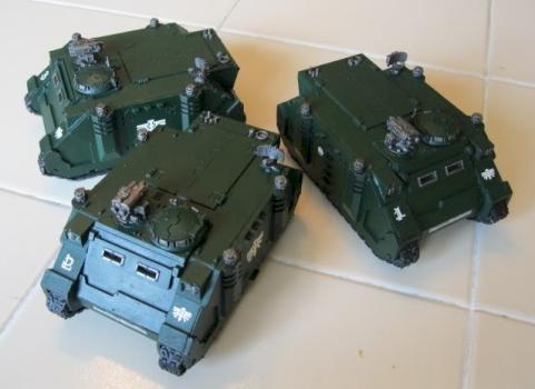 Dark Angels Rhino APC Squadron by cygnus46