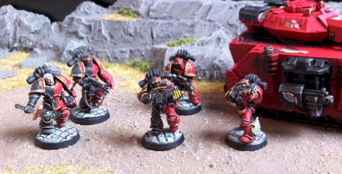 Blood Angels Space Marines - tactical squad by Karrandras