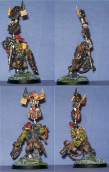 ork nob with wargggh banner by ogreninja