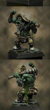 Jebzakkah B'Ork, Bayourk Chieftain (Warploque Miniatures) by Corvus