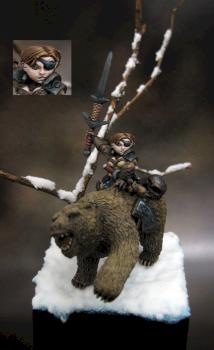 Ursula Female Dwarf Bear Rider Captain by Machines Are Us