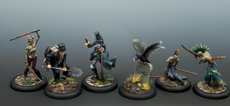 Malifaux: Open Graves (Nicodem, Mortimer, Punk Zombie, Vulture) by Malekyth