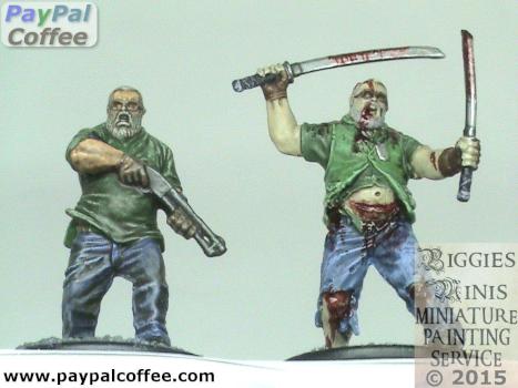 Zombicide Joshua Survivor & Zombivor by Biggiesminis