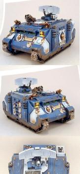 Ultramarine Damocles Command Rhino by darkartminiatures