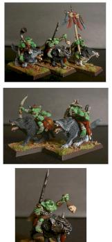 Warhammer Goblin Wolf Riders (1st row) by Rowena1066