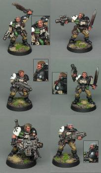 Space Marine Black Templar Scouts by GriffinPainting