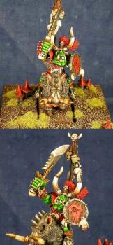 Orc Boss on boar (multiple angles) by Big Red