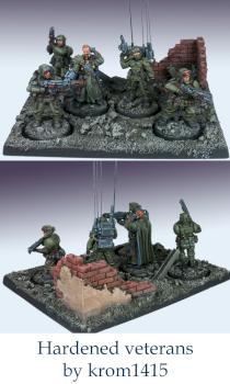 Forgeworld Imperial Guard Cadian Veteran Command Squad by krom1415