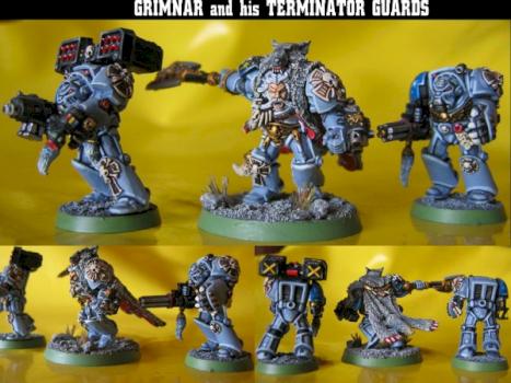 Space Wolves GRIMNAR & Terminator Guards by kabuto01