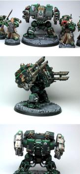 Dark Angels dreadnought and vets by miniDrake