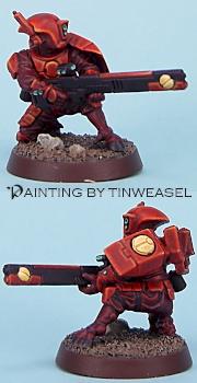 Tau Vior'la Fire Warrior (Revised pics) by Tinweasel