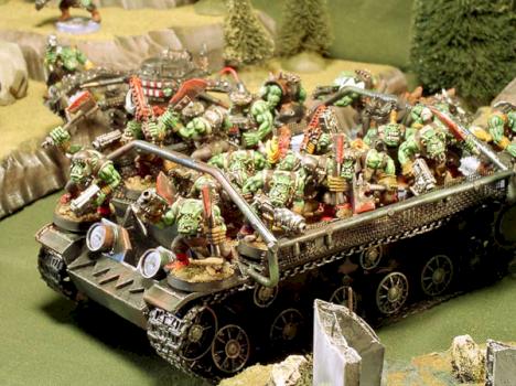 Ork Battlewagon and Mob by Sukigod