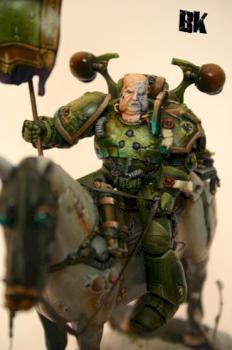 details nurgle space marine on horse by white rabbit