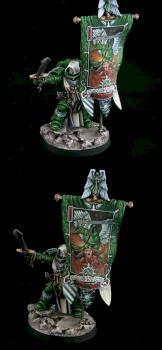 DARK ANGELS PRIMARIS ANCIENT BEARING THE STANDARD OF RETRIBUTION by bevulf