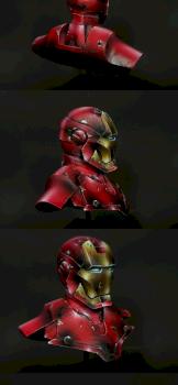 IRON MAN 1:10 bust by patttttry85