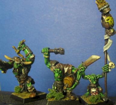 Ruglud's Armored Orcs command group by Gearhead