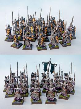 Dark Elf spearmen by vamsi