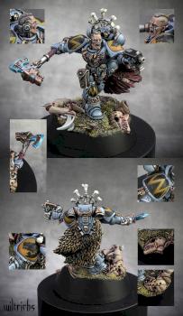 Space Wolves Battle Leader - Silver 40K Single GDUK'10 by Wiltrichs