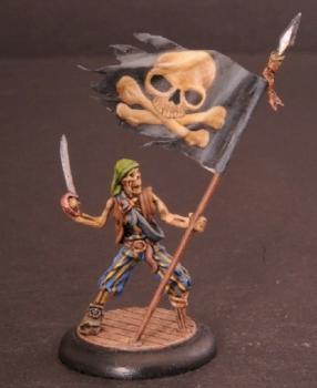 Undead Pirate w Jolly Roger by blackfly