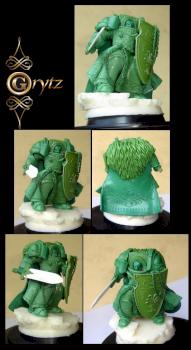 29mm Scale S-F Warrior w/ Shield Heavy Armour by GRYTZminis