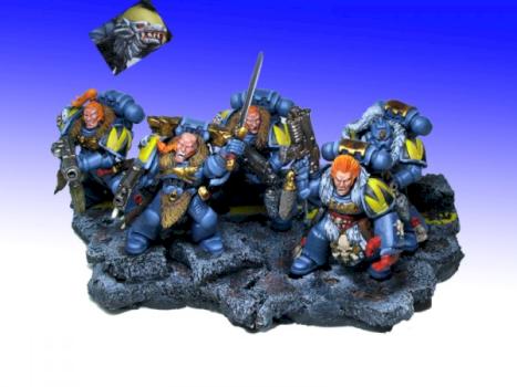 Space wolves 5 man squad by miniDrake