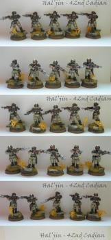 Imperial Guard Conscript Platoon - Badlands scheme by Haljin