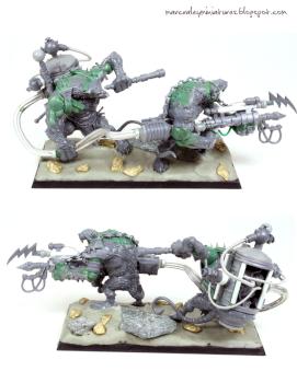 Skaven Rat Ogre Warp Lightning Team by marcraley