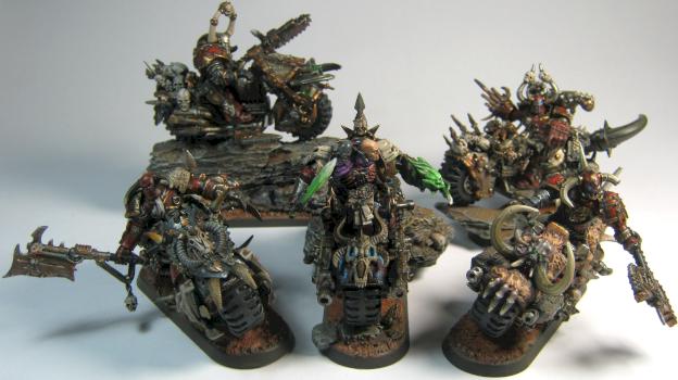 Chaos Space Marine Bikers by BlackSparkle