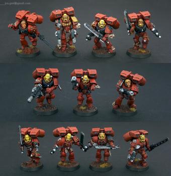 Blood Angels Assault Marines x11 by Johnnyhorse