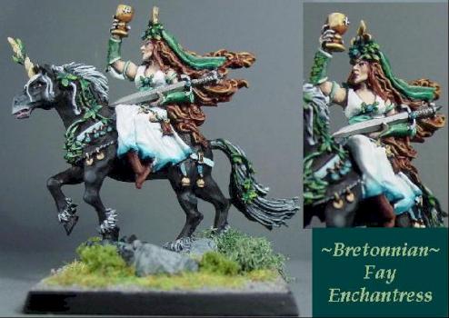 Bretonnian Fay Enchantress by blue moon miniatures by bluemoonminiatures