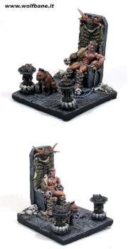 Barbarian King on throne by Wolfbane