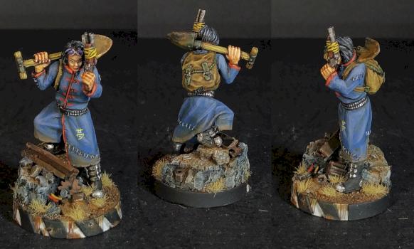 Looter NIP girl from Gang of Wastelanders Afterglow Miniature Game. by Arekarkadiusz