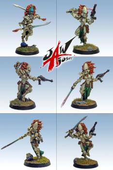 new eldar howling banshees by josez