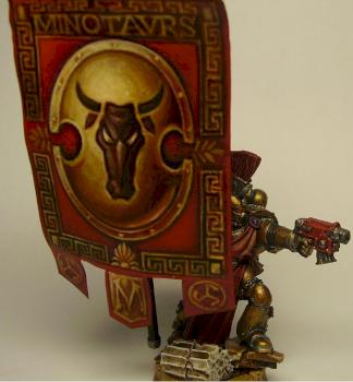 Minotaurs Standard Bearer close up by Sotirios